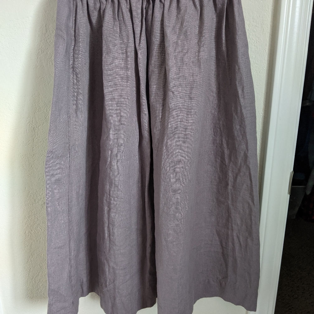 notPERFECTLINEN Purple A-Line Skirt - Picture 4 of 5